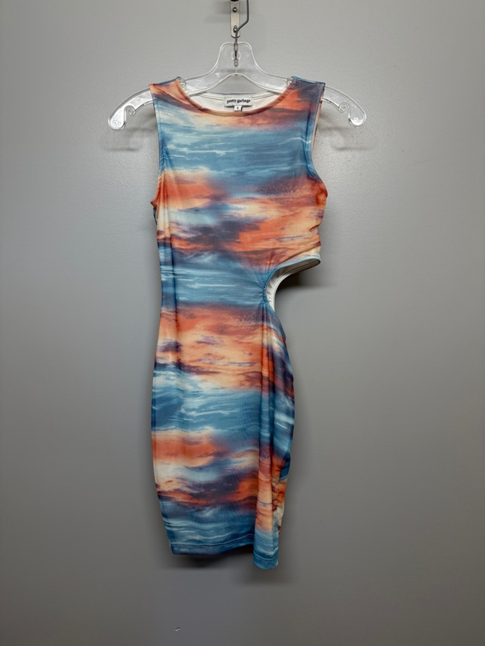 Pretty Garbage Tie-Dye Beach Fitted Sexy Cut Out Mini Dress
